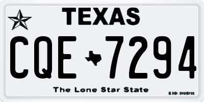 TX license plate CQE7294