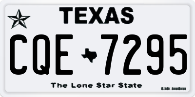 TX license plate CQE7295