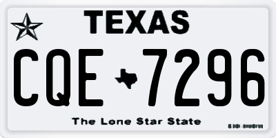 TX license plate CQE7296