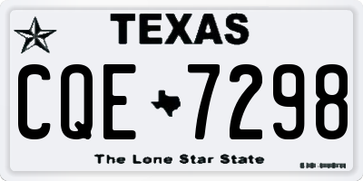 TX license plate CQE7298