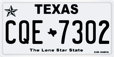 TX license plate CQE7302