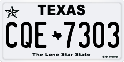 TX license plate CQE7303