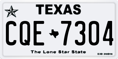 TX license plate CQE7304