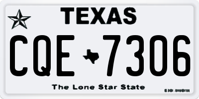 TX license plate CQE7306
