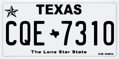 TX license plate CQE7310