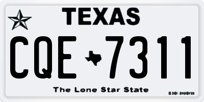 TX license plate CQE7311