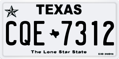 TX license plate CQE7312