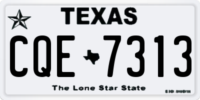 TX license plate CQE7313