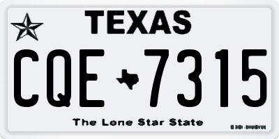 TX license plate CQE7315