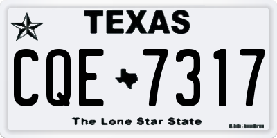 TX license plate CQE7317