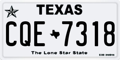 TX license plate CQE7318