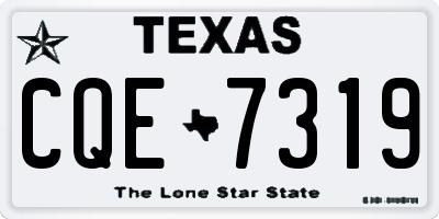TX license plate CQE7319