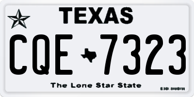TX license plate CQE7323