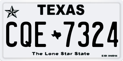 TX license plate CQE7324