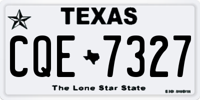 TX license plate CQE7327