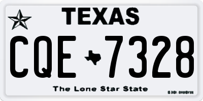 TX license plate CQE7328