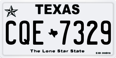 TX license plate CQE7329