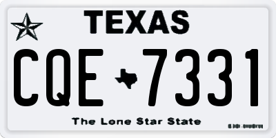 TX license plate CQE7331