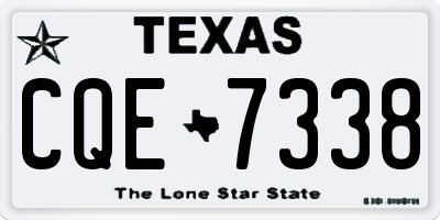 TX license plate CQE7338