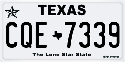 TX license plate CQE7339