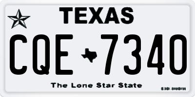 TX license plate CQE7340