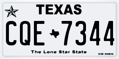 TX license plate CQE7344