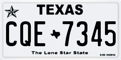 TX license plate CQE7345