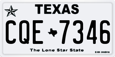 TX license plate CQE7346