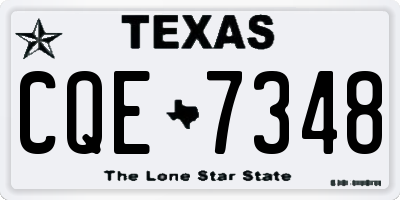TX license plate CQE7348