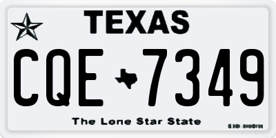 TX license plate CQE7349