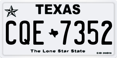 TX license plate CQE7352