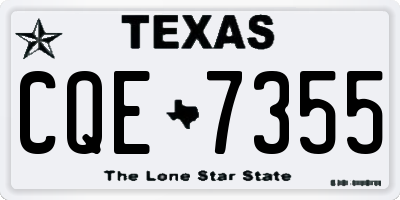 TX license plate CQE7355