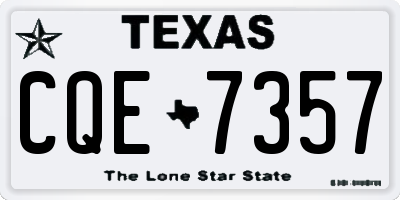 TX license plate CQE7357