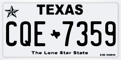 TX license plate CQE7359