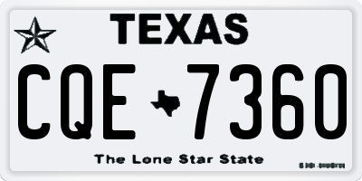 TX license plate CQE7360
