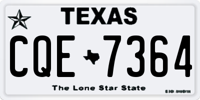 TX license plate CQE7364