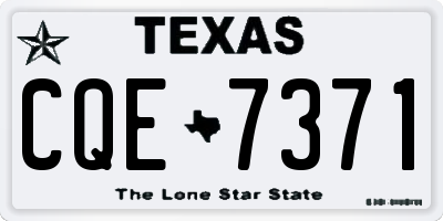 TX license plate CQE7371