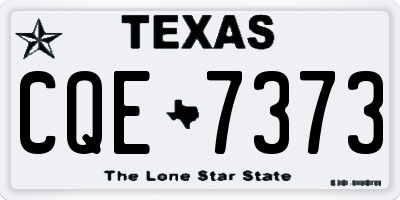 TX license plate CQE7373