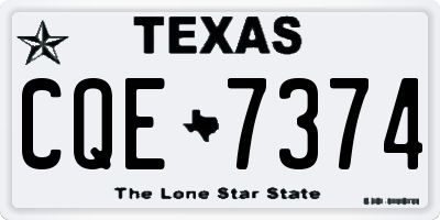 TX license plate CQE7374