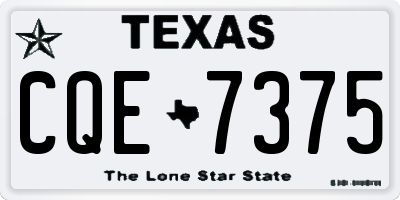 TX license plate CQE7375