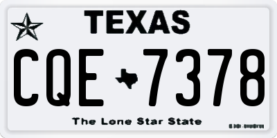 TX license plate CQE7378