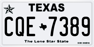 TX license plate CQE7389