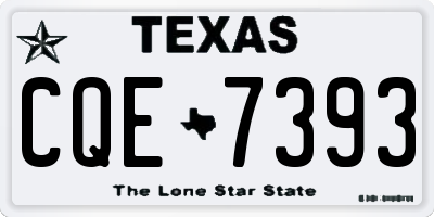 TX license plate CQE7393