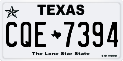 TX license plate CQE7394