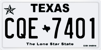 TX license plate CQE7401