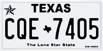 TX license plate CQE7405