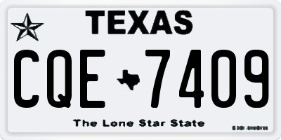 TX license plate CQE7409