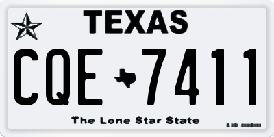 TX license plate CQE7411