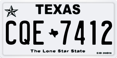 TX license plate CQE7412