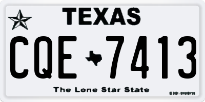 TX license plate CQE7413